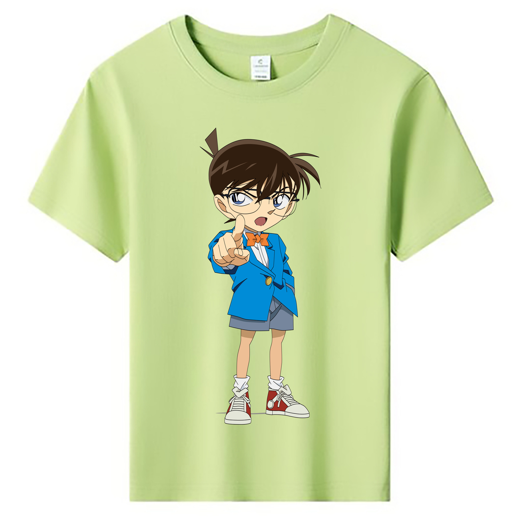 （画像用） 名探偵コナン 江戸川 コナン Detective Conan Conan Edogawa 綿100％キッズTシャツ（フロントプリント）